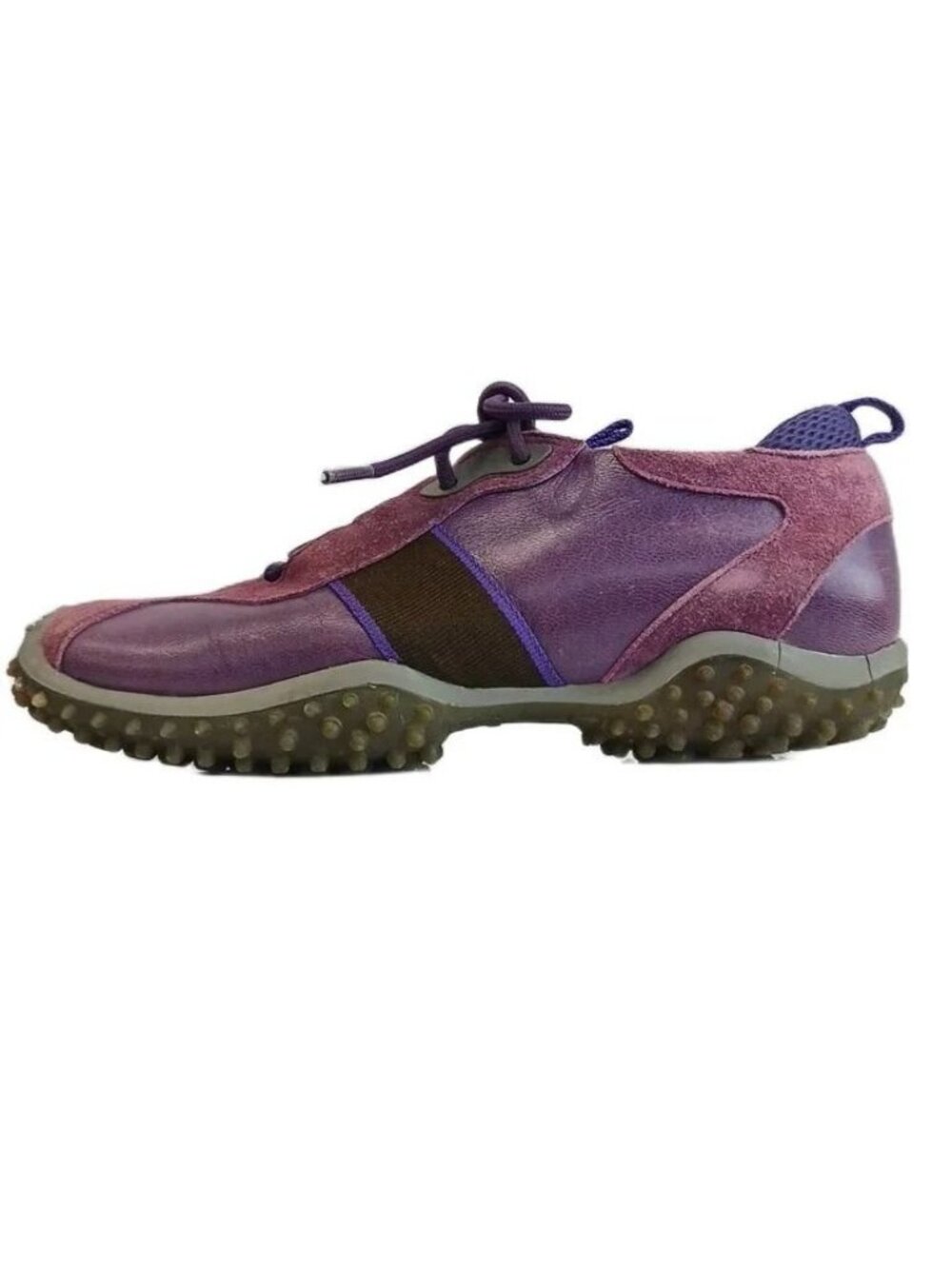 Miu Miu Vintage Bubble Sole Sneakers Suede Leather Low Cut Square Toe